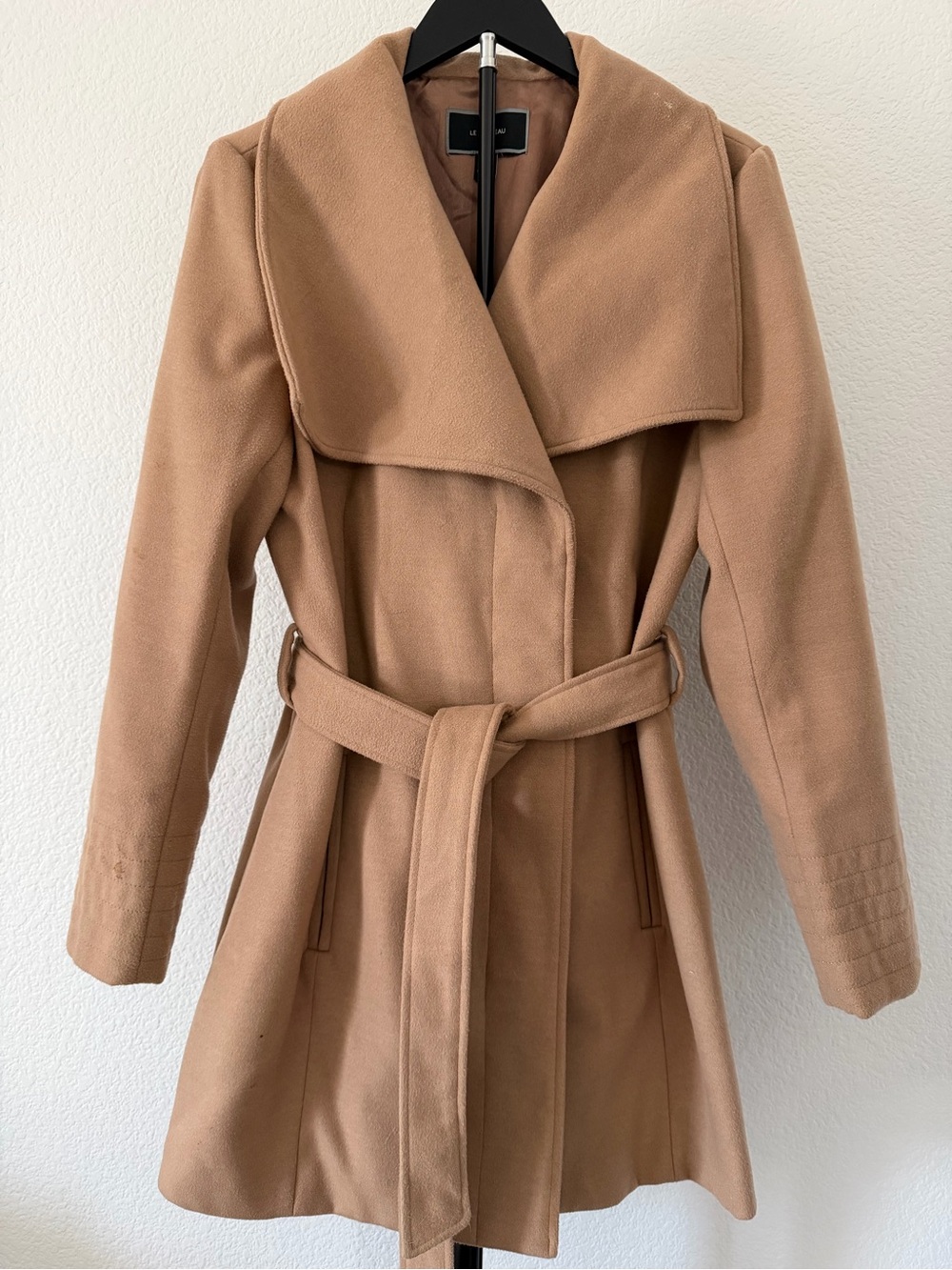 le chateau Camel Trench Coat with Belt